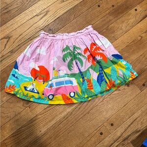 Mini Boden Pink Tropical Kitty Cat Print Skirt